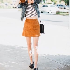 Suede Mini Skirt